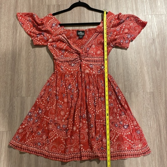 Angie Red Floral Mini Dress - Picture 12 of 13